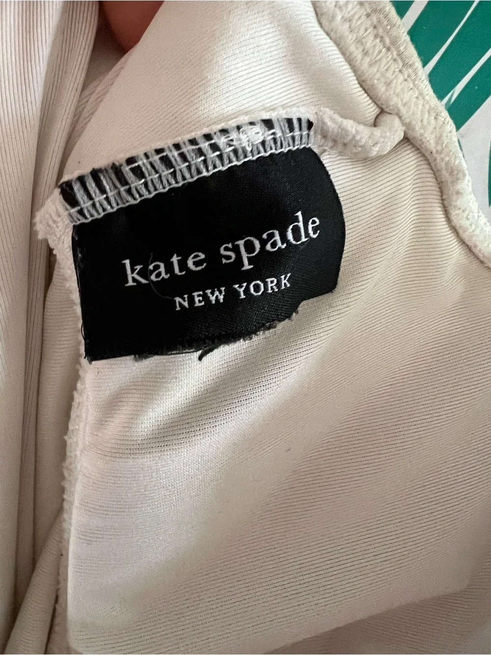 Kate Spade Marina Piccola White textured  Scalloped One-Piece Swimsuit